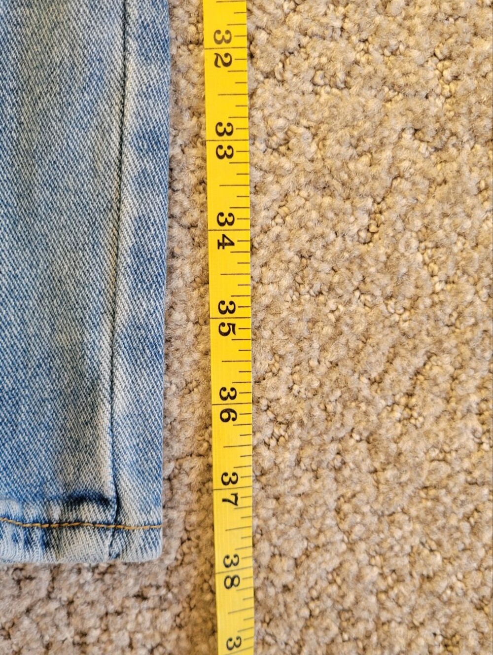 PacSun High Rise Straight Leg Jeans Light Wash Cotton Denim 26 Small - Picture 7 of 12